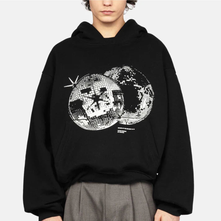 【1011 Gallery】Disco Disco Hoodie Disco Ball Graphic Hoodie – Zylein