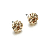 Elegant Gold Knot Stud Earrings