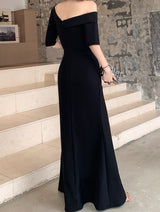 Chloe Off-Shoulder Evening Gown