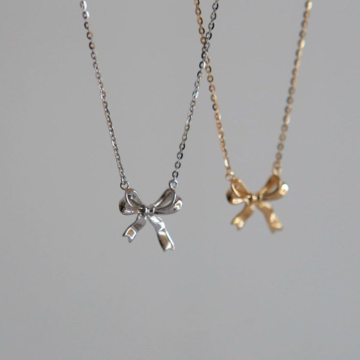 Bow Pendant Necklaces