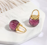 Elegant Purple Crystal Earrings