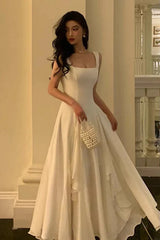 White Elegant Long Prom Dress