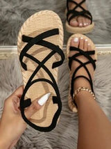 Suede Flat Heel Sandals