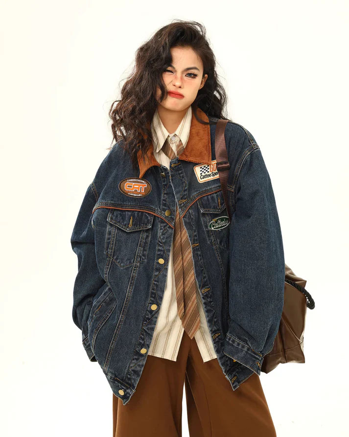 Jade Vintage Denim Patchwork Jacket