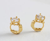 Sparkling Gold Stud Earrings