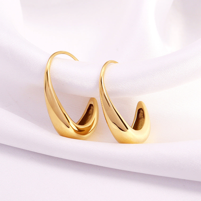 Crescent Hoop Earrings