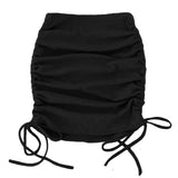 Chic Shirred Mini Skirt