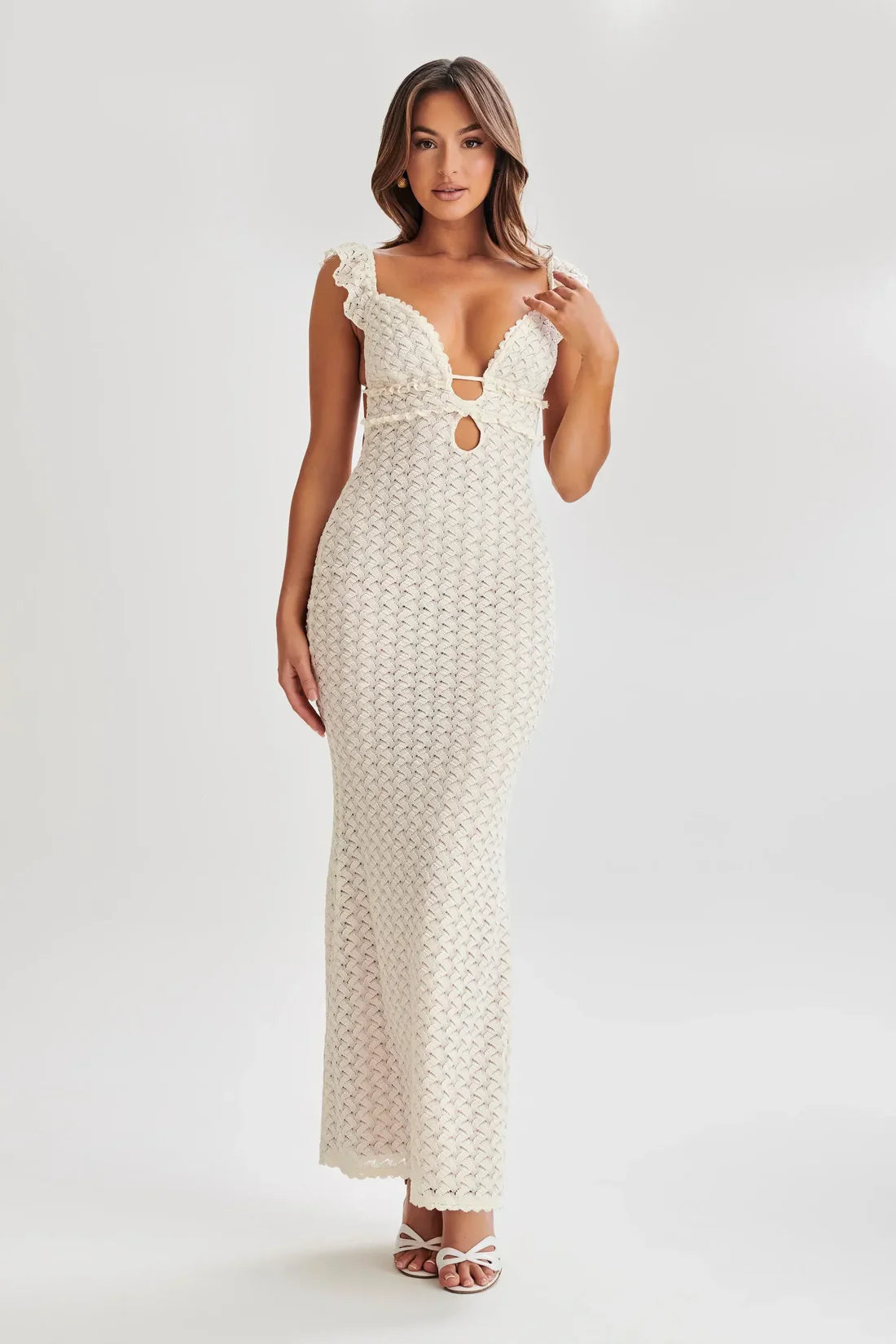 Ivory Lace Maxi Dress