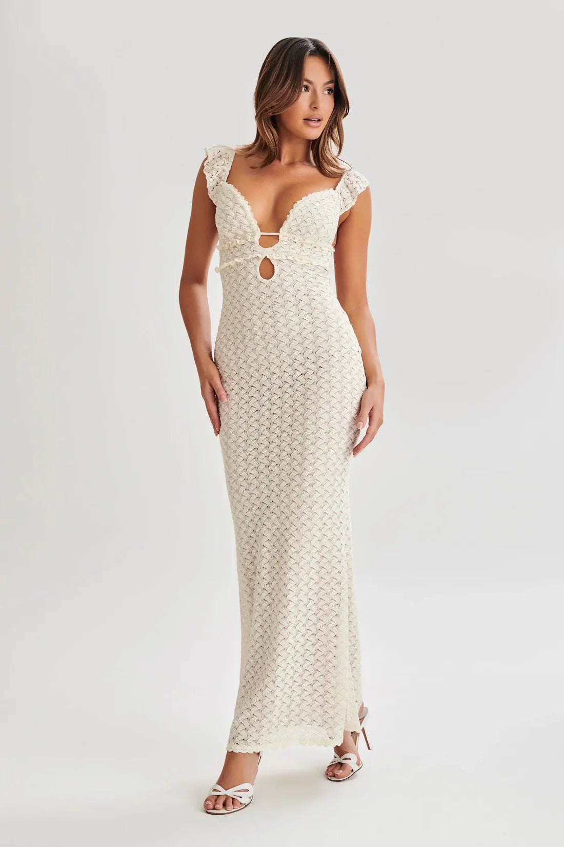Ivory Lace Maxi Dress