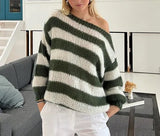 Lena Cozy Striped Knit Sweater