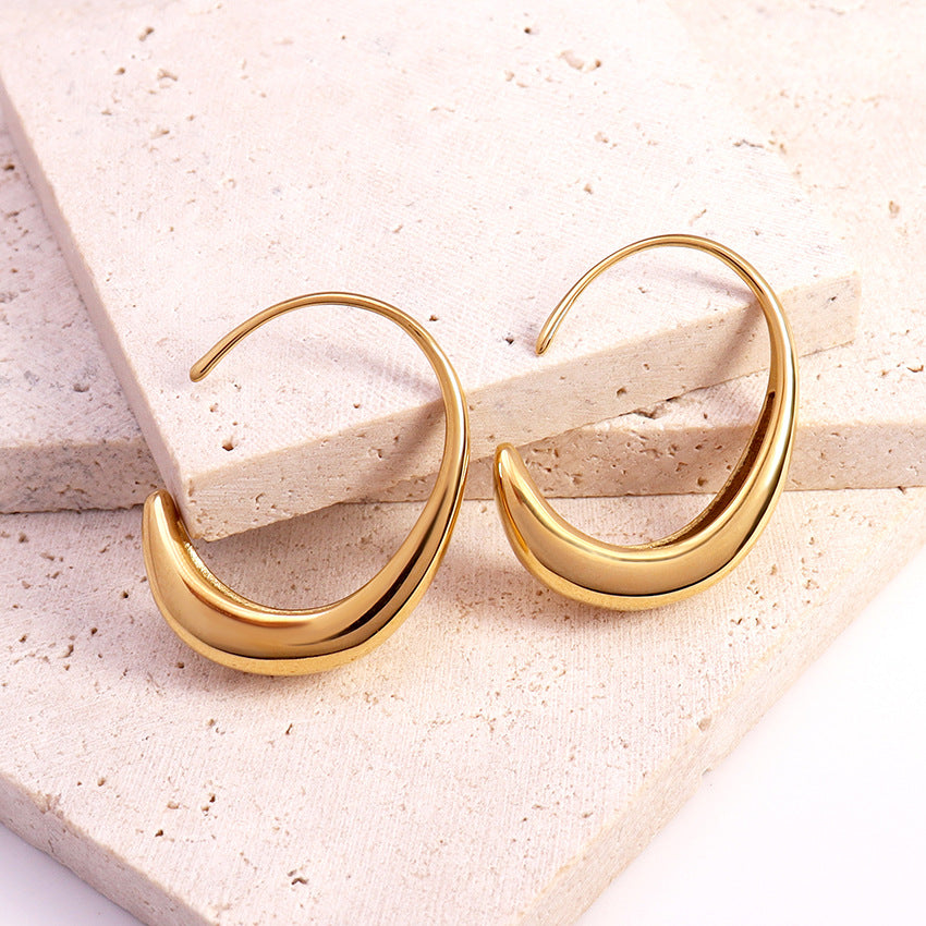 Crescent Hoop Earrings