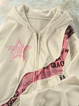 Chloe Star Graphic Zip Hoodie