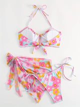 Floral Halter Bikini Set