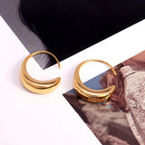 Crescent Hoop Earrings