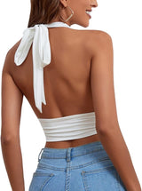 Chic Halter Backless Top