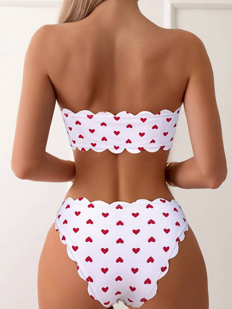 Sweetheart Scallop Bikini Set