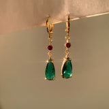 Elegant Teardrop Gem Earrings