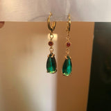 Elegant Teardrop Gem Earrings