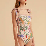 Pink Vintage Floral Reversible One Piece Swimsuit