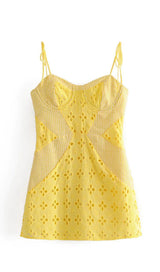 Sofia Yellow Mini Dress