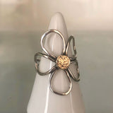 Handmade Floral Silver Ring