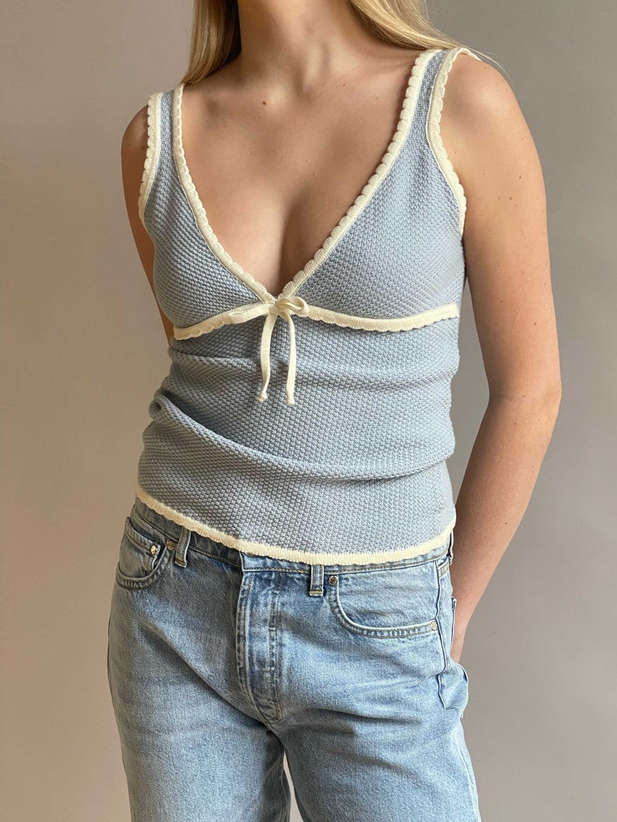 Anna Baby Blue Tank Top