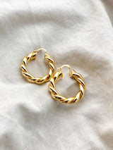 Braided Gold Hoop Earrings