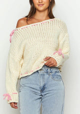 Cozy Bow-Knit Sweater