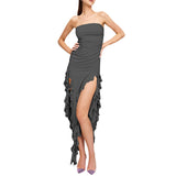 Dramatic Asymmetrical Strapless Dress