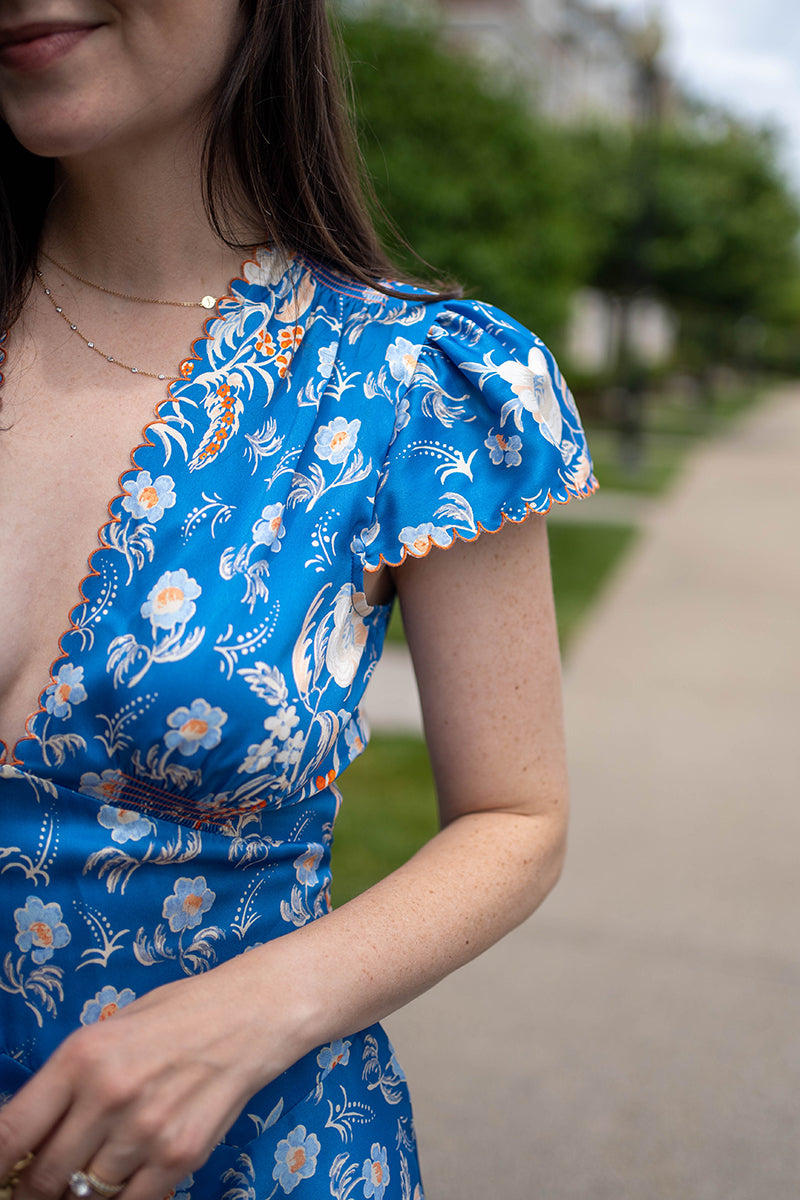 Sleeveless Silk Floral Mini Dress