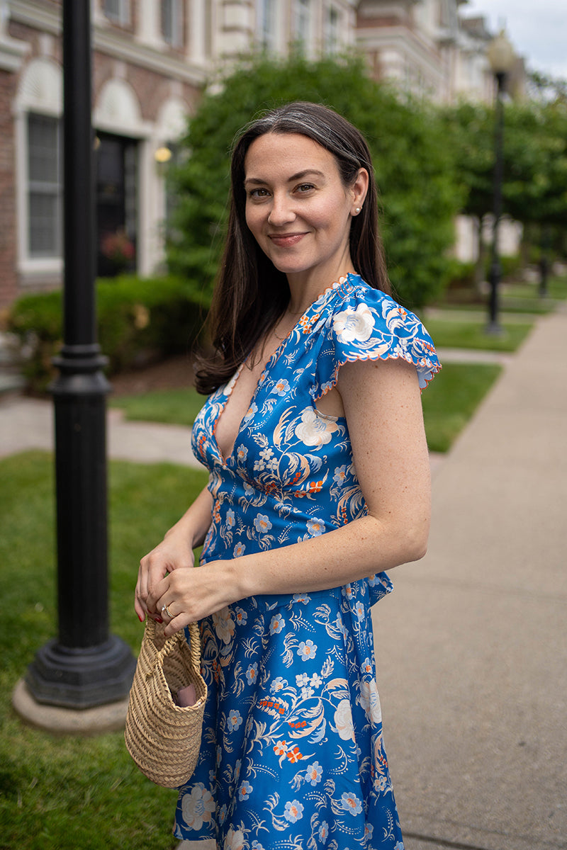 Sleeveless Silk Floral Mini Dress