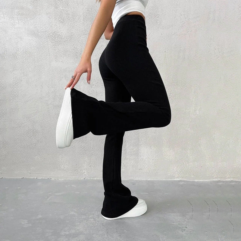 Sleek Ribbed Knit Pants