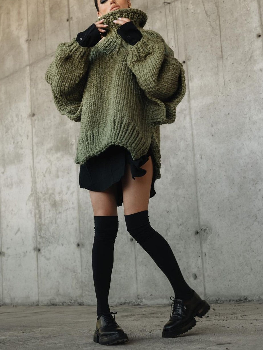 Isla Chunky Knit Turtleneck Sweater