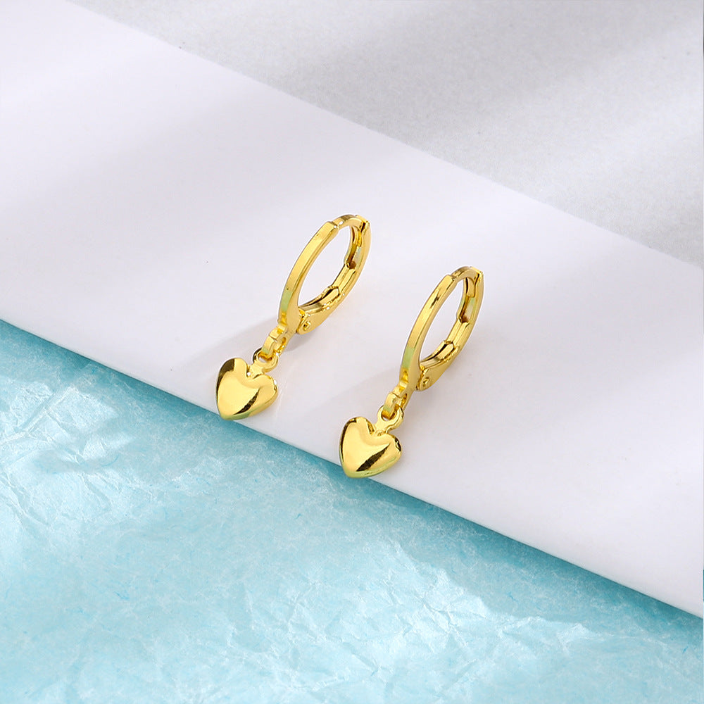 Elegant Heart Hoop Earrings