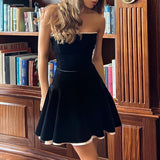 Stella Velvet Strapless Mini Dress