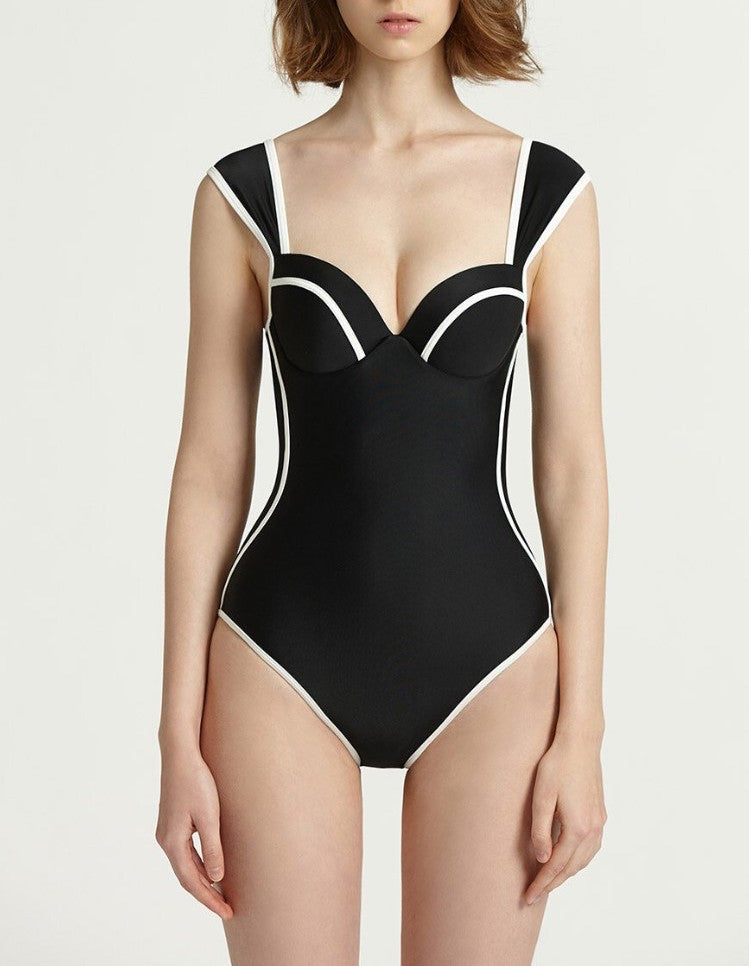 Contrast One-Piece Swimsuit