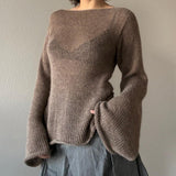 Lila Bell-Sleeve Knit Sweater