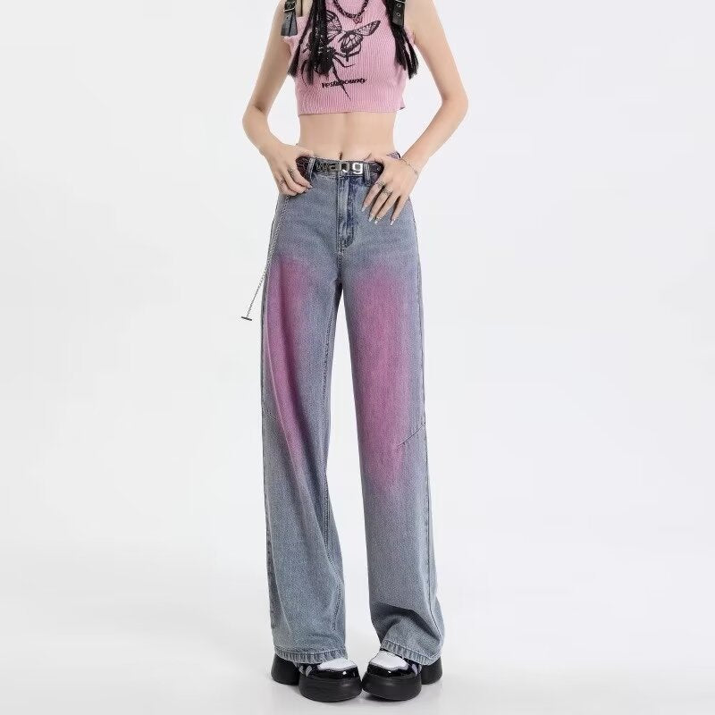 Hazel Ombre Wide-Leg Jeans