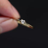 Elegant Heart Diamond Ring