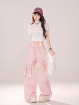 Lila Bow-Cargo Pants