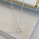 Elegant Bow Pendant Necklace