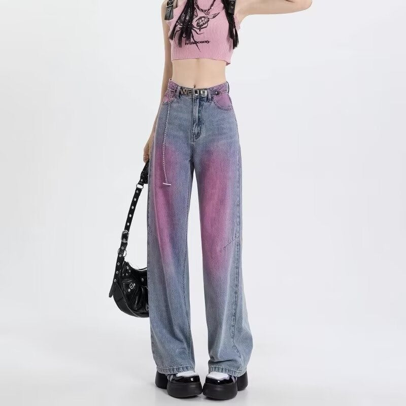 Hazel Ombre Wide-Leg Jeans