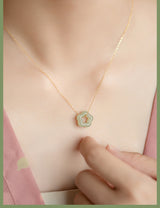 Jade Blossom Pendant Neckla