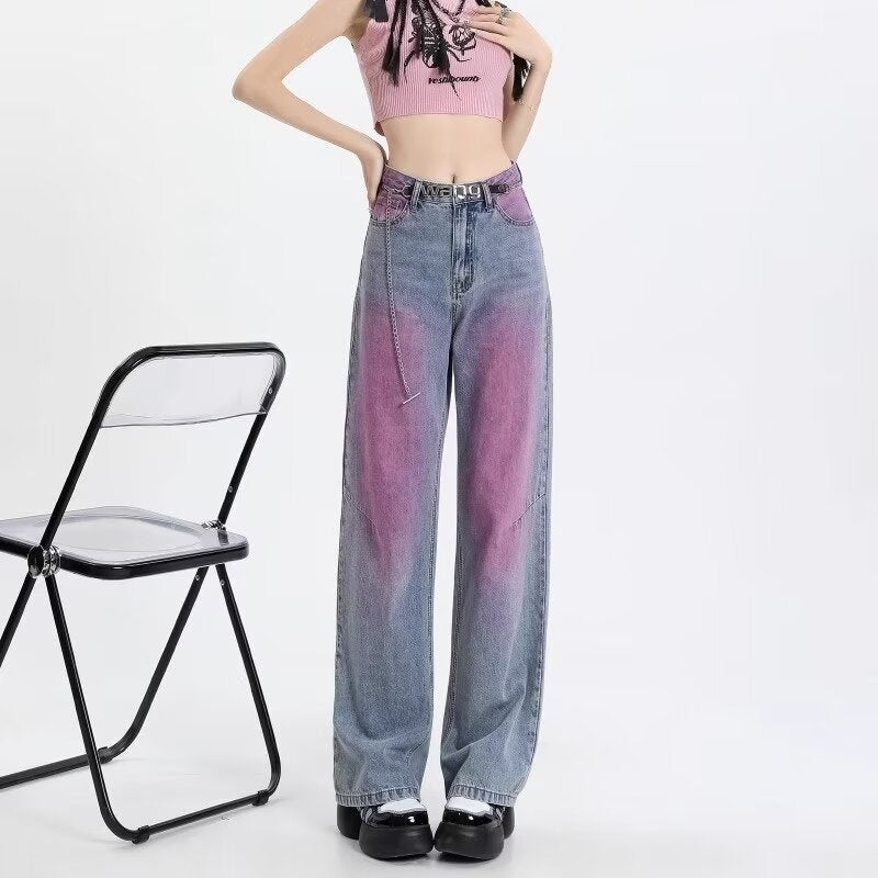 Hazel Ombre Wide-Leg Jeans