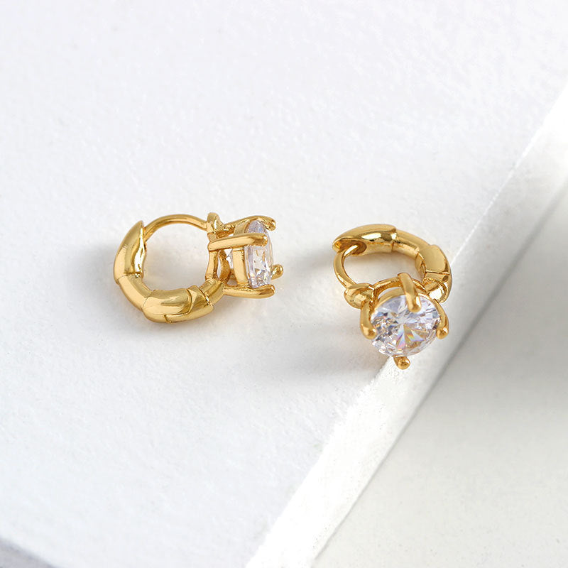 Sparkling Gold Stud Earrings