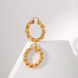 Braided Gold Hoop Earrings