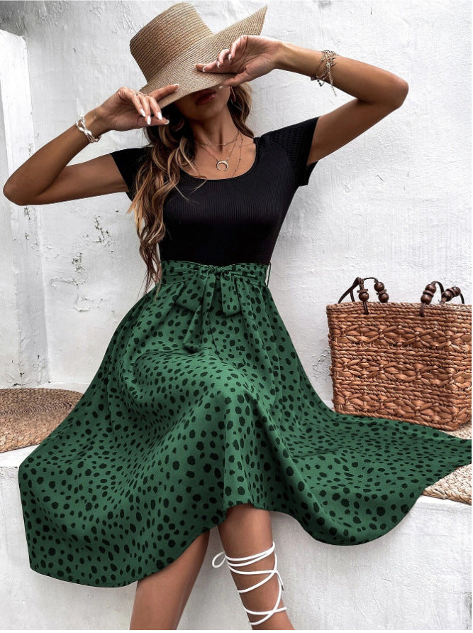 Polka Dot Wrap Skirt