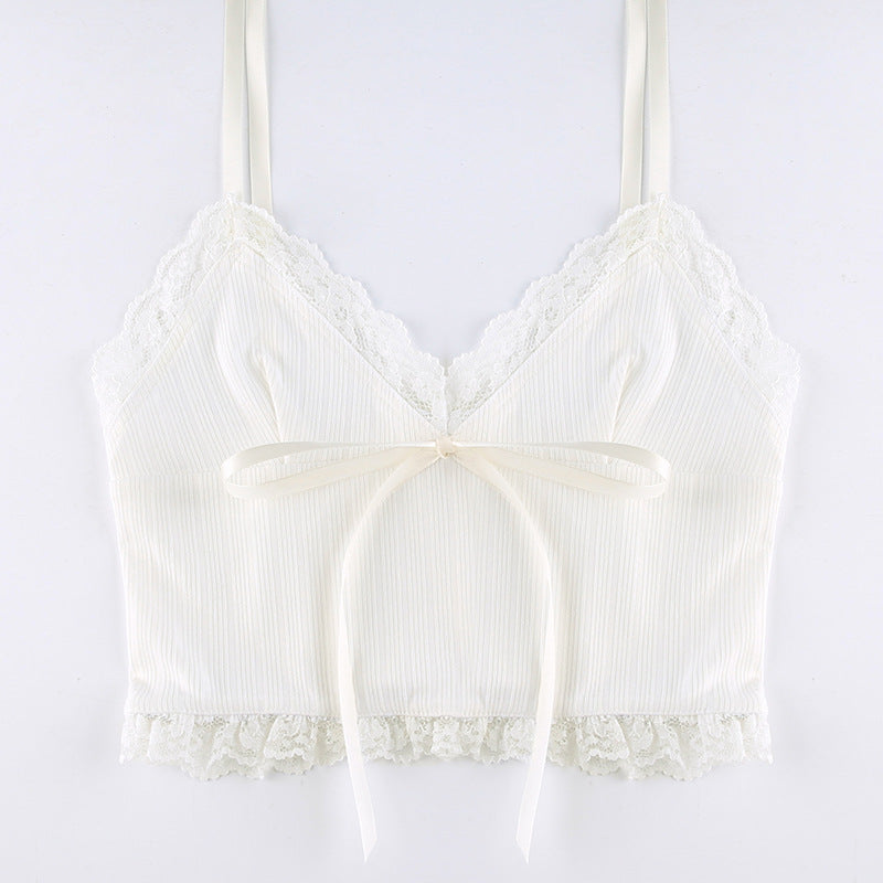 Ruby Lace Bow-Tie Camisole