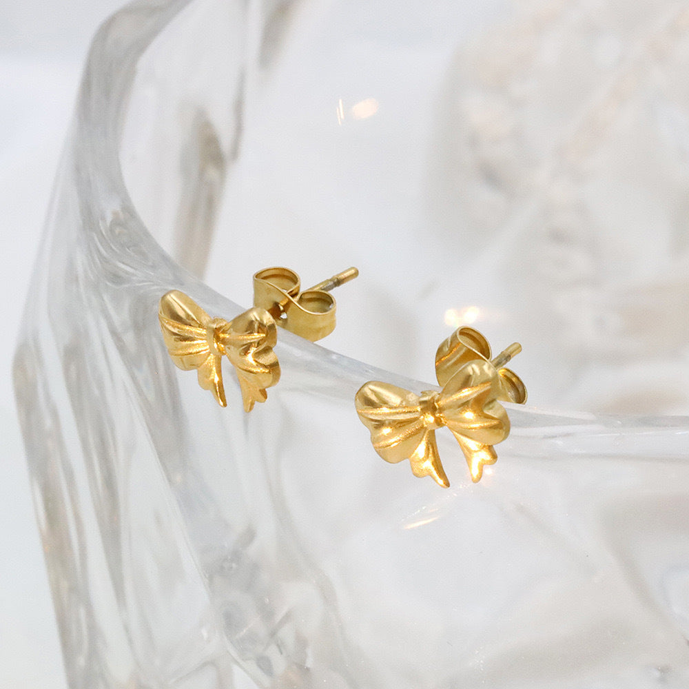 Dainty Bow Stud Earrings