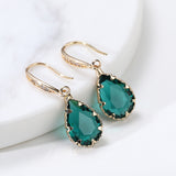 Elegant Emerald Teardrop Earrings